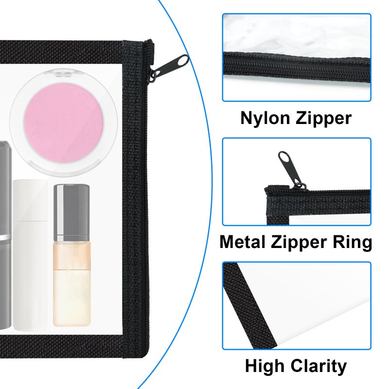 Bcautay 5 Pcs Small Clear Makeup Pouches Mini Clear Zipper Bag Waterproof Cosmetic Bag for Daily or Travel to Keep Small Items - Image 3